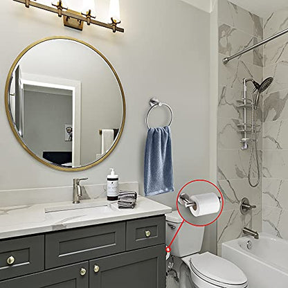 Brushed Nickel Toilet Paper Holder and Hand Towel Ring Set 2 Pieces Bathroom Hardware Accessories Set SUS 304 Stainless Steel Heavy Duty Wall Mounted Bathroom Holder… - color: Brushed Nickel