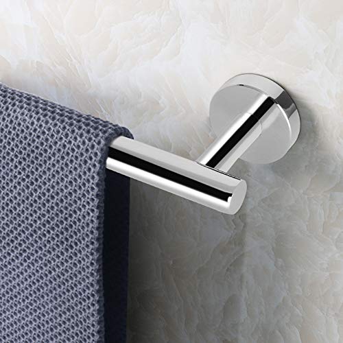 NearMoon Bath Towel Bar, Thicken Stainless Steel Shower Towel Rack Holder Wall Mounted for Bathroom, 9-lnch Overall Length-7-lnch Usable Hanging Space (1 Pack, Chrome Finish) - color: Chrome Finish, size: 9 Inch