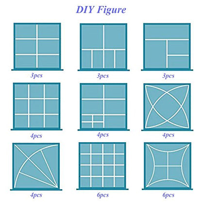 8pcs DIY Plastic Drawer Organizer Adjustable Drawer Dividers for Home Tidy Closet, Socks, Underwear, Office School Supplies, Kitchen Utensil Tools (White) - color: White