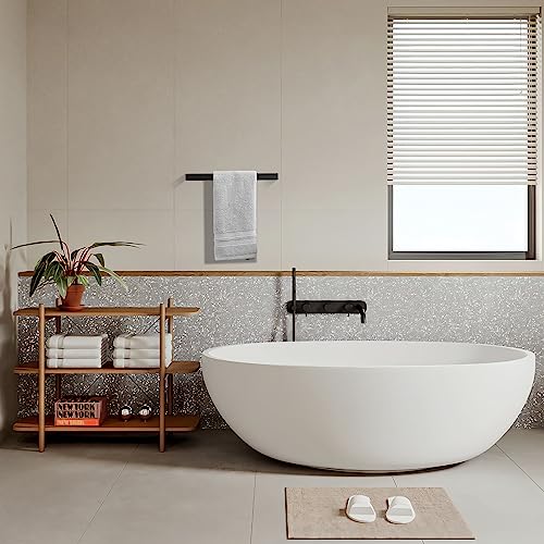 Fapully 8 Piece Bathroom Hardware Accessories Set Matte Black | Stainless Steel, Wall Mounted,24'' Towel Bar - color: Matte Black, style: 8 Piece