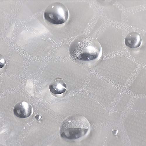 AooHome Short Shower Curtain Liner, Water Cube Eva Shower Curtain with Bottom Magnets, Water Repellent, Semi Transparent, 72 W x 60 L inch - color: Water Cube, size: 72"W x 60"L (Pack of 1)