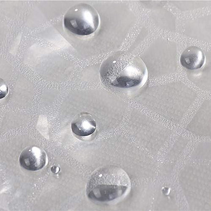 AooHome Short Shower Curtain Liner, Water Cube Eva Shower Curtain with Bottom Magnets, Water Repellent, Semi Transparent, 72 W x 60 L inch - color: Water Cube, size: 72"W x 60"L (Pack of 1)
