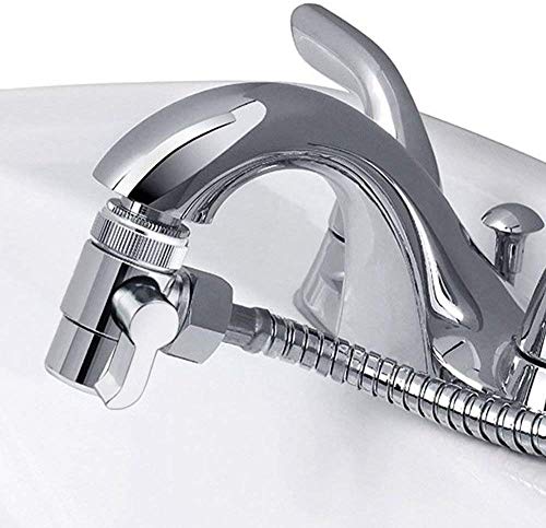 DV09 Kitchen and Bathroom Sink Faucet Diverter Valve with Aerator and Male Threaded Adapter for 1/2" Hose Attachment for Water Diversion Brass