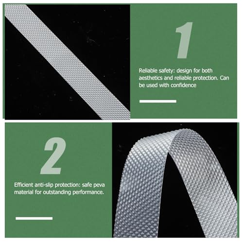 MAGICLULU 1set Self-Adhesive Strips for Bathtubs and Stairs Peva Non-Skid Tape Scraper and Easy to Install for Bathroom and Shower Safety