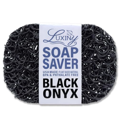 Luxiny American Made Soap Saver & Lift for Soap Dish & Travel - Plant Based Black Onyx - color: Black Onyx