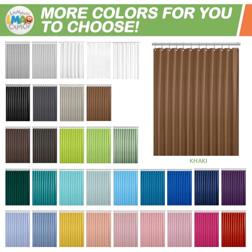 2 Pack | Brown Plastic Shower Curtain Or Liner, 72x72 Inch Lightweight Plastic Bathroom Shower Showroom Inner Curtain with Rustproof Metal Grommet Holes and Weighted Magnets - color: Brown