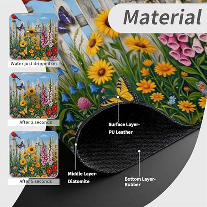 Faucet Fast Absorbent Pad - Garden Fence Cardinal Multi , Suitable For Kitchen, Bathroom, Island And Other Scenes - color: Garden Fence Cardinal Multi