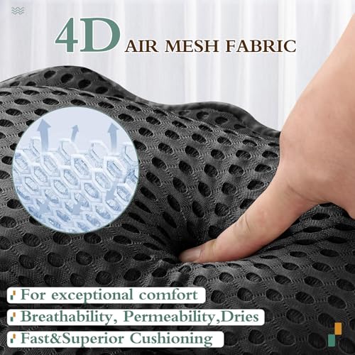 Bath Pillow RUVINCE Ergonomic Luxury Bathtub Pillow with Head,Neck, Shoulder and Back Support, 4D Bath Pillows for tub with 6 Powerful Suction Cups, Fits All Bathtub, Spa Tub, Hot Jacuzzi (Black) - color: Black