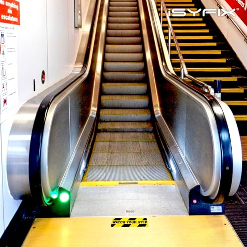 iSYFIX Watch Your Step Floor Decals Stickers, 10x5 Inch, 6 Pack | Self-Adhesive Vinyl, Laminated Anti-Slip, Water Resistance, Indoor & Outdoor - size: 10x5 inch