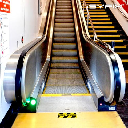 iSYFIX Watch Your Step Floor Decals Stickers, 10x5 Inch, 6 Pack | Self-Adhesive Vinyl, Laminated Anti-Slip, Water Resistance, Indoor & Outdoor - size: 10x5 inch