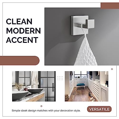 Angle Simple Bathroom Towel Hook Brushed Nickel, SUS304 Stainless Steel Hand Towel Rack, Square Coat Robe Hook, Wall Mount | SUS304 Stainless Steel, Hand Towel Holder for Kitchen Hallway Closet RV, Keep Neat and Organized, Screw Wall Mount - color: Brushe