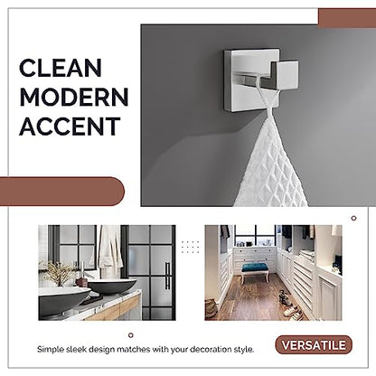 Angle Simple Bathroom Towel Hook Brushed Nickel, SUS304 Stainless Steel Hand Towel Rack, Square Coat Robe Hook, Wall Mount | SUS304 Stainless Steel, Hand Towel Holder for Kitchen Hallway Closet RV, Keep Neat and Organized, Screw Wall Mount - color: Brushe