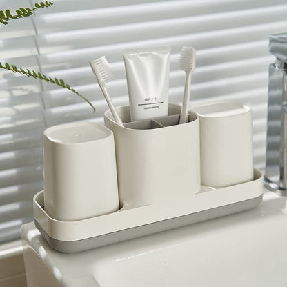 Toothbrush Holder for Bathroom,Bathroom Toothbrush Holder Set,Kids Toothbrush Holder with 2 Cups,Toothbrush Holder Travel,Electric Toothbrush Holder for Bathroom