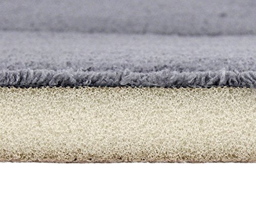Ultra-Soft Extra-Thick Memory Foam Extra Long Bath Runner Mat (2 ft x 6 ft, Grey) - color: Grey, size: 2' x 6' (Rectangular)