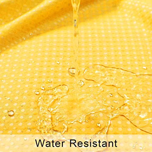 Mrs.Naturall Bright Yellow Shower Curtains for Bathroom,Bath Small Stall Ombre Shower Curtain Liner with Hooks Sets,36 x 72In,Sunflower Yellow - color: Yellow, size: 36"W x 72"L (Pack of 1)