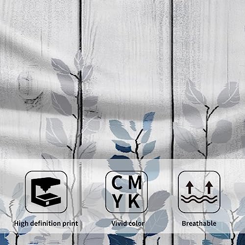 Giwawa Blue Eucalyptus Leaves Hand Towels Set of 2 Rustic Wood Soft Guest Bath Towel Kitchen Dish Towels Spa Home Bathroom Decorations - color: Blue Leaf Wood