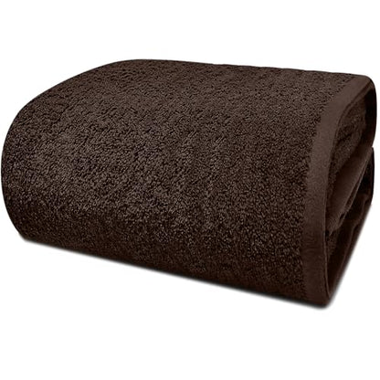 DAN RIVER Pack of 1 Oversized Bath Sheet, 40 x 80 Inches, Brown | 100% Cotton Jumbo Bath Towel with Extra Large Coverage, Lightweight Feel, Super Soft & Quick Dry - color: Brown, size: 40x80" Oversized Bath Sheet