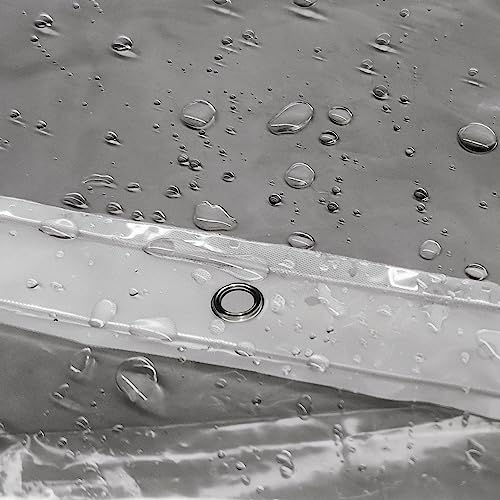 Barossa Design Clear Black Stall Shower Curtain Liner 36x 72 | Waterproof PEVA, 3 Bottom Magnets, Metal Grommets, Lightweight Plastic Shower Liner 36 x 72 Inches for Small Bathroom Stall - color: Black Clear, size: 36"W x 72"L (Pack of 1)