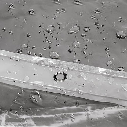 Barossa Design Clear Black Stall Shower Curtain Liner 36x 72 | Waterproof PEVA, 3 Bottom Magnets, Metal Grommets, Lightweight Plastic Shower Liner 36 x 72 Inches for Small Bathroom Stall - color: Black Clear, size: 36"W x 72"L (Pack of 1)