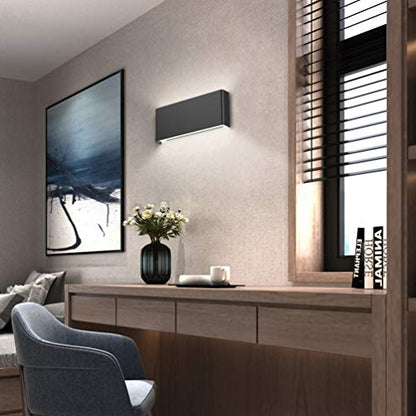 Aipsun 15.8in Black Modern Vanity Light Up and Down LED Vanity Light for Bathroom Wall Lighting Fixtures (White Light 5000K) - color: White Light Black, size: 15.8 inch, style: 5000K