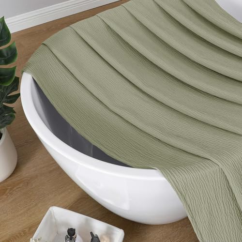 Aiyufeng 3D Textured Green Small Shower Curtain for Bathroom, Fabric Shower Curtain Heavy Duty Cloth, Stall Size Narrow Bathroom Curtains, Machine Washable, 36x72 Inches - color: Green, size: 36"W x 72"L (Pack of 1)