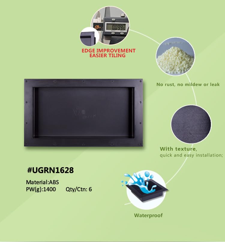 Shower Niche Insert Tile Ready, Black Recessed Bathroom Niche for Shower Wall, 16" L x 28" W x 3.75" D Shower Shelf for Inside Shower, Shampoo & Toiletries Storage, Easy to Installation Never Leak - size: 16" L x 28" W x 3.75" D