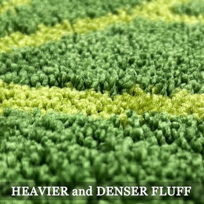 Green Bathroom Runner Rug - Leaf Long Bath Mat Plant Bathroom Rugs Non Slip Washable Spring Rug for Bath Room, Bedroom, Waterbasin, Bathtub Decor, Cute Bathmat Floor Carpet 20" x 47"