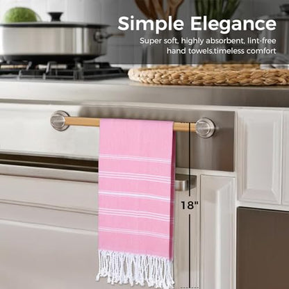 cabanana Hand Towels for Bathroom - 2-Pack,20x30 Inch-100% Cotton,Turkish Bathroom Hand Towels,Super Absorbent & Quick-Dry Soft for Bath, Kitchen, Spa, Face, Hair, Dishcloth (Pink) - color: Pink 20x30