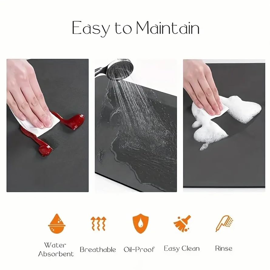 1pc Super Absorbent Coffee Mat, Large Absorbent Draining Mat, Dish Drying Mat, Quick Dry Bathroom Drain Pad, Home Kitchen Supplies