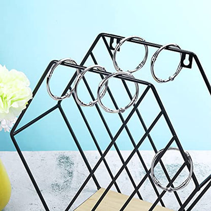 Karenhi 12 Pieces Round Shower Curtain Hooks Rings, Rust Proof Metal Shower Hooks Rings for Home Bathroom Bedroom Kitchen Glide Rods Application, Snap Joint Design(Silver, Rustic Style)