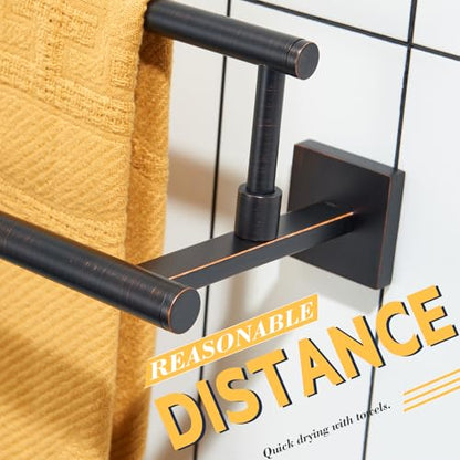 KOKOSIRI Towel Bars 24-Inch Bathroom Towel Holder Oil Rubbed Bronze Bath Towel Rails Racks Wall Mounted Stainless Steel B5009ORB-L24 - color: Oil Rubbed Bronze, size: 24-Inch