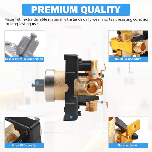 R10000-UNBX MultiChoice Tub and Shower Rough-In Valve Body, 1/2-Inch | Fits Delta 13/14, 17 and 17T Series Trim Kits; Universal Inlets Support PEX, Copper and CPVC Connections - style: R10000-UNBX