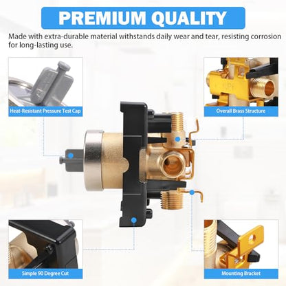 R10000-UNBX MultiChoice Tub and Shower Rough-In Valve Body, 1/2-Inch | Fits Delta 13/14, 17 and 17T Series Trim Kits; Universal Inlets Support PEX, Copper and CPVC Connections - style: R10000-UNBX