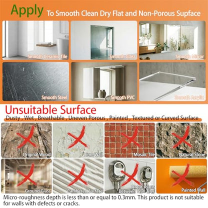 AVOKIHI Suction Cup Shower Caddy,No Drill Traceless Adhesive Shower Shelf for Inside Shower, Waterproof Bathroom Shower Storage Basket(Grey)