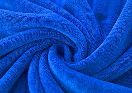 MYLSMPLE Luxury Microfiber Bath Towel Extra Large Bath Sheet Blue Beach Towel Fast Drying Hotel Bathroom Towel (36 Inch X 72 Inch, Dark Blue) - color: Dark Blue