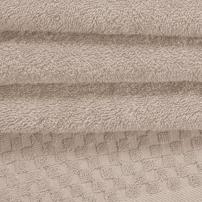MyOwn Ultra Soft 3 Pack Cotton Towel Set, Contains a Bath Towels 28x55 inch, a Hand Towels 16x24 inch & a Wash Coths 12x12 inch, Ideal Everyday use, Compact & Lightweight - Tan - color: Tan, size: 3 Pack Set