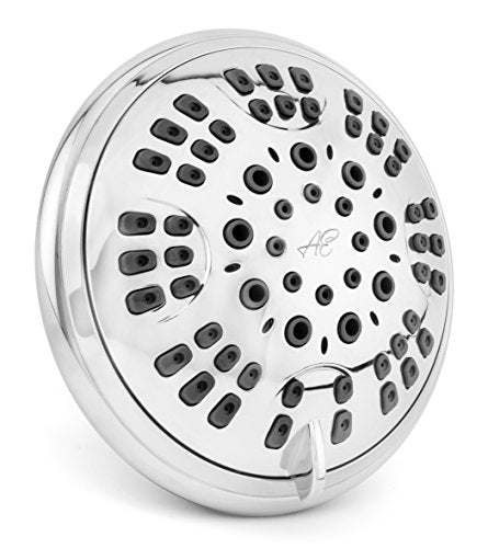 6 Function Luxury Shower Head - 2.5 GPM - Polished Chrome | High Pressure Boosting, Adjustable, Wall Mount, Bathroom Showerhead With Anti-Clog Nozzles, Best For Low Flow Showers - color: Polished Chrome, size: 2.5 GPM