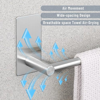 Alise Adhesive Towel Bar, 12 Inch Towel Racks for Bathroom SUS 304 Stainless Steel,Bathroom Towel Holder No Drill, Strong Self Adhesive Towel Bar, Brushed Nickel - color: Brushed Nickel, size: 12 Inch