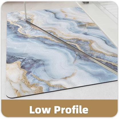 Color&Geometry Beach Bathroom Rugs,Ocean Bath Mat,Coastal Bathroom Rug - color: Costal, size: 24"x43"