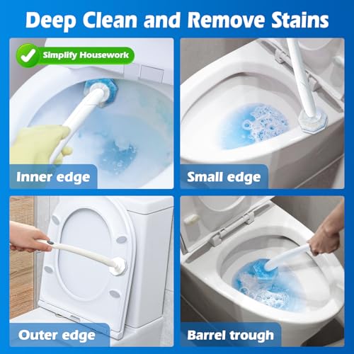 50 Count Disposable Wand Refills, Replacement Scrubber Pads Compatible with Clorox Wand, High Density Cleaning Pads for Bathroom Ceramic Surfaces