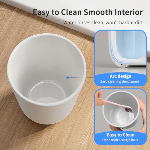 MOPMS Toothbrush Cup 13oz 380ml, Unbreakable Reusable Bathroom Tumbler 1Pc, Non-Slip Plastic Bathroom Cup Toothbrush Holders for Bathroom, Grey - color: Grey-1pc