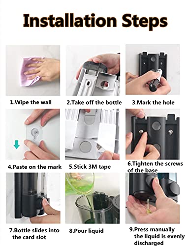 1-Chamber Soap Dispensers Wall Mount,400ml Bathroom Shower Pump Dispenser,Press Manually Lotion Shower Soap Dispenser Usefor Home,Bath,Kitchen,Hotels,Restaurants(White) - color: White, size: 1 Chamber