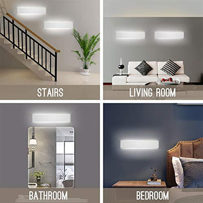 Ralbay 20W Bathroom Light Fixture 24 inch Natural White Light 4000K Vanity Light White Wall Sconce Light for Dressing Room IP44 Waterproof 2600LM - color: White-Natural White, size: 24 inch