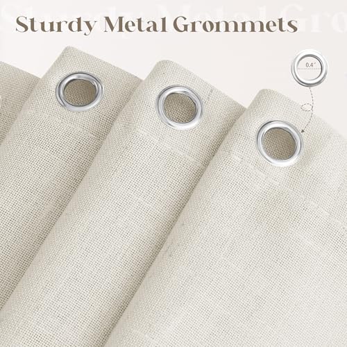 Oatmeal Linen Shower Curtain for Bathroom Water Repellent 72x72 Inch | Neutral Simple French Country Shower Curtains 72 Inches Long Earthy Tone Greige Taupe Greyish Beige with Hooks Flax Burlap - color: Linen, size: 72"W x 72"L (Pack of 1)