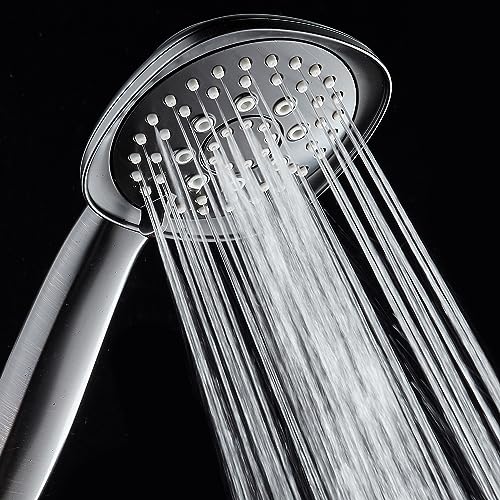 AquaDance, Oil-Rubbed Bronze Luxury Square 6-setting High-Pressure Hand Extra-Long 72" Stainless Steel Hose, Bracket, Solid Brass Fittings, Finish. Premium Handheld Shower Head from Top American - color: Oil Rubbed Bronze