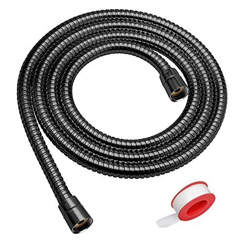 Blissland Shower Hose Extra Long 79 Inches Handheld Shower Head Hose with Brass Insert and Nut - Durable and Flexible(Matte Black) - style: 79''Matte Black