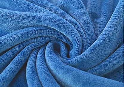 MYLSMPLE Luxury Microfiber Bath Towel Bath Sheet Beach Spa Extra Large Soft Absorbent Towel (36 Inch X 72 Inch, Light Blue) - color: Light Blue