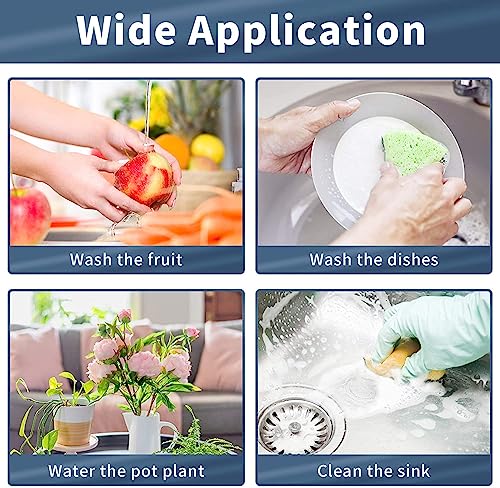 CECEFIN Kitchen Sink Sprayer Hose Attachment for Faucet, 79" Recoil Hose | Kitchen Faucet Head Replacement, Pressurized Water Saving Aerator &Diverter Valve, Bathroom/Utility Faucet Sprayer Attachment - color: F- Grey- ON/OFF Pause Sprayer