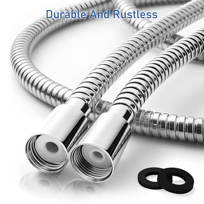 Shower Hose for Handheld Shower Heads,72 inches Stainless Steel Shower Head Hose Replacement, Flexible Hose Extension with Brass Insert and Nut, Anti-Explosion Anti-Kink Leakproof
