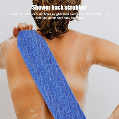 3pcs Nylon Body Exfoliating Scrub Shower Cloth Set for Men and Women, Foldable Back Scrubber for Body Cleansing and Smooth Skin, for Bathroom Use